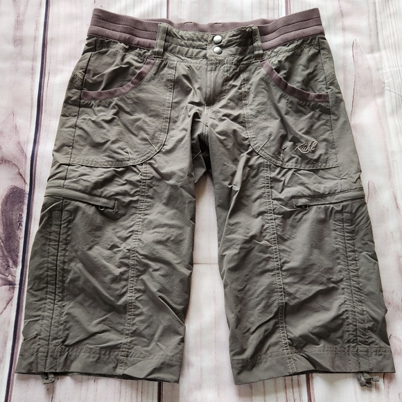 Kuhl Pants - Kuhl "Durango Knicker" Capri Bermuda Cargo Short Khaki Brown | Women's Size 4